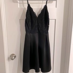 Charlotte Russe Little Black Dress Medium Lace V Neck
